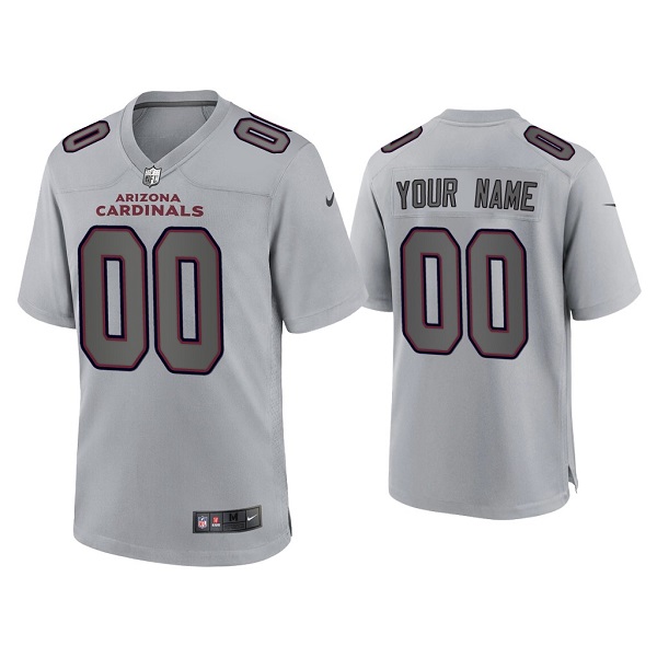 Men's Grey Arizona Cardinals Active Player Custom Atmosphere Fashion Stitched Game Jersey